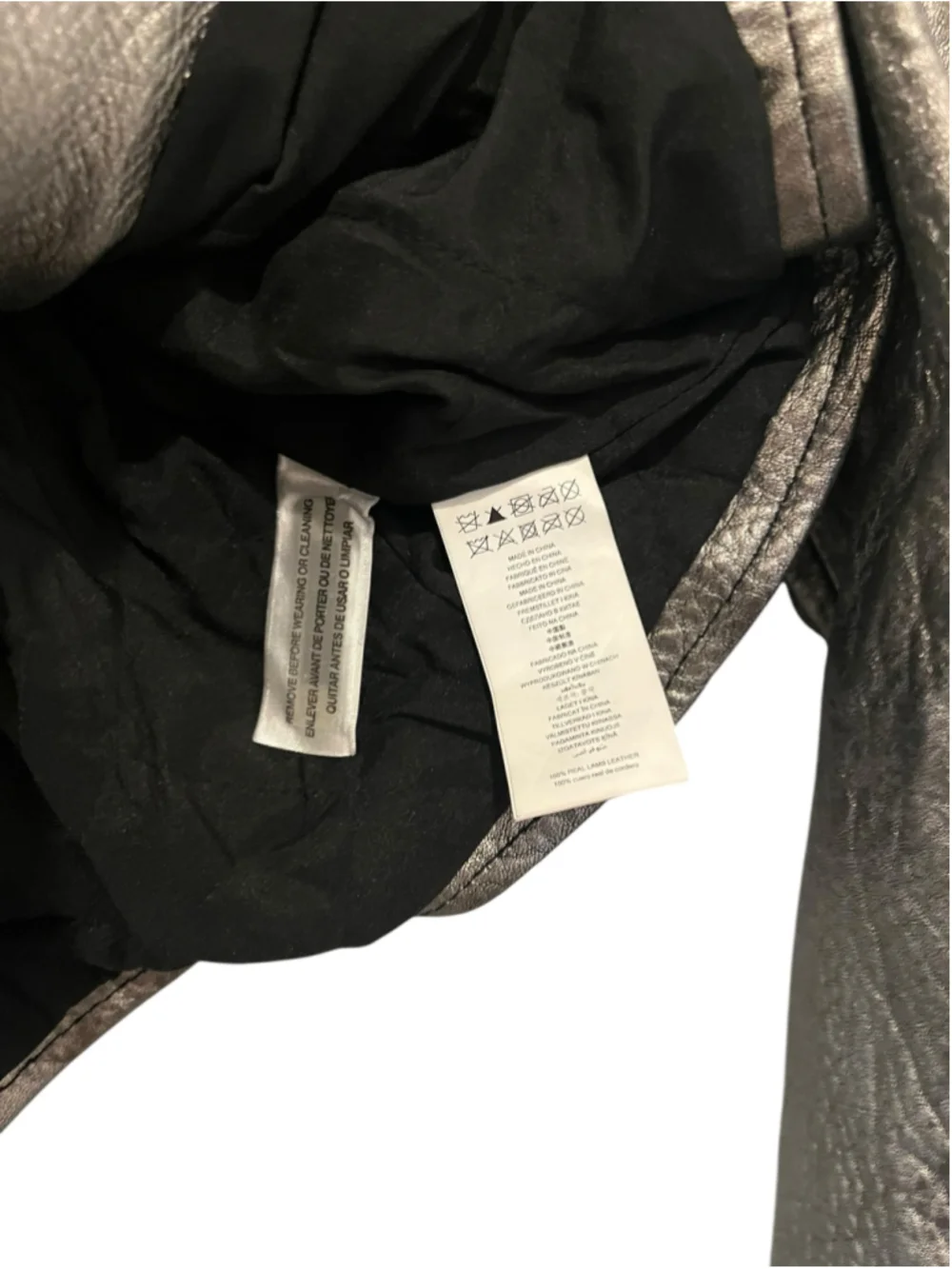 NWT Michael Kors Crinkled Metallic Leather Moto Jacket Pewter Silver Large $550